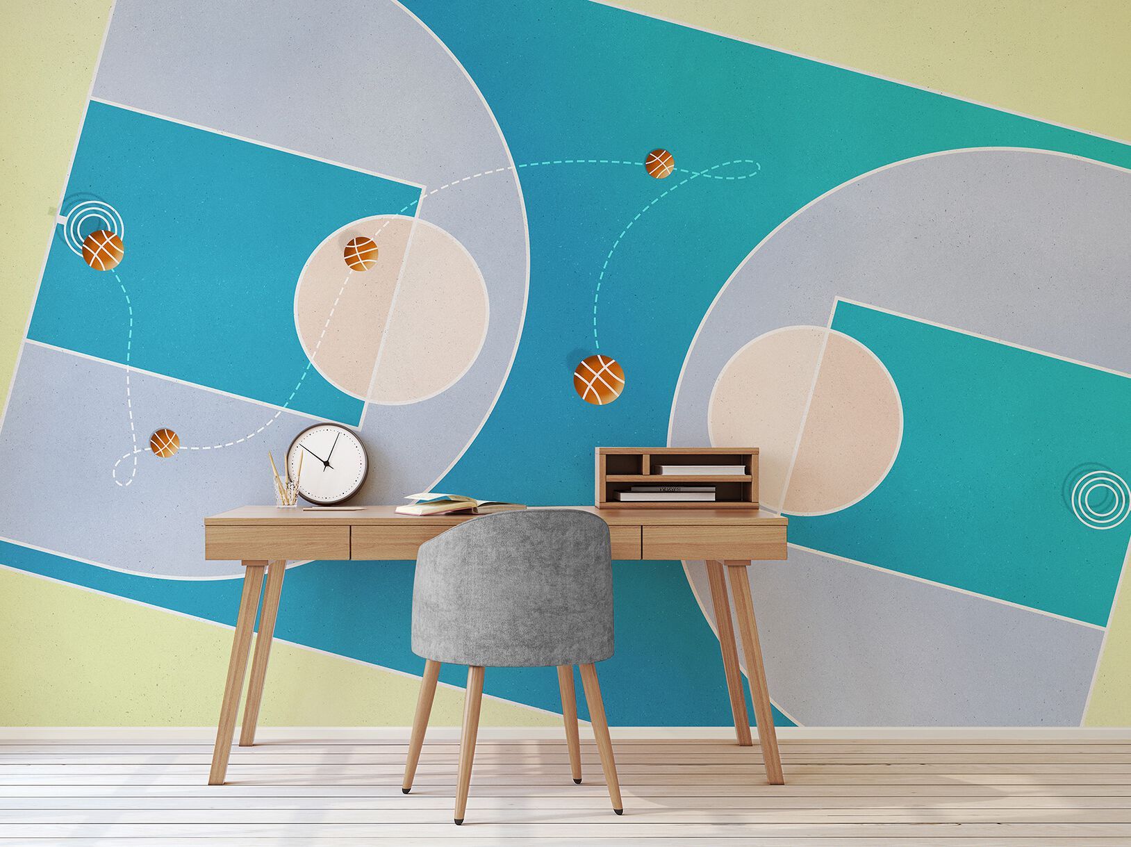 Carta da parati PVC free, eco-friendly, lavabile WallPepper BASKETBALL BALLET ARCH-00110474