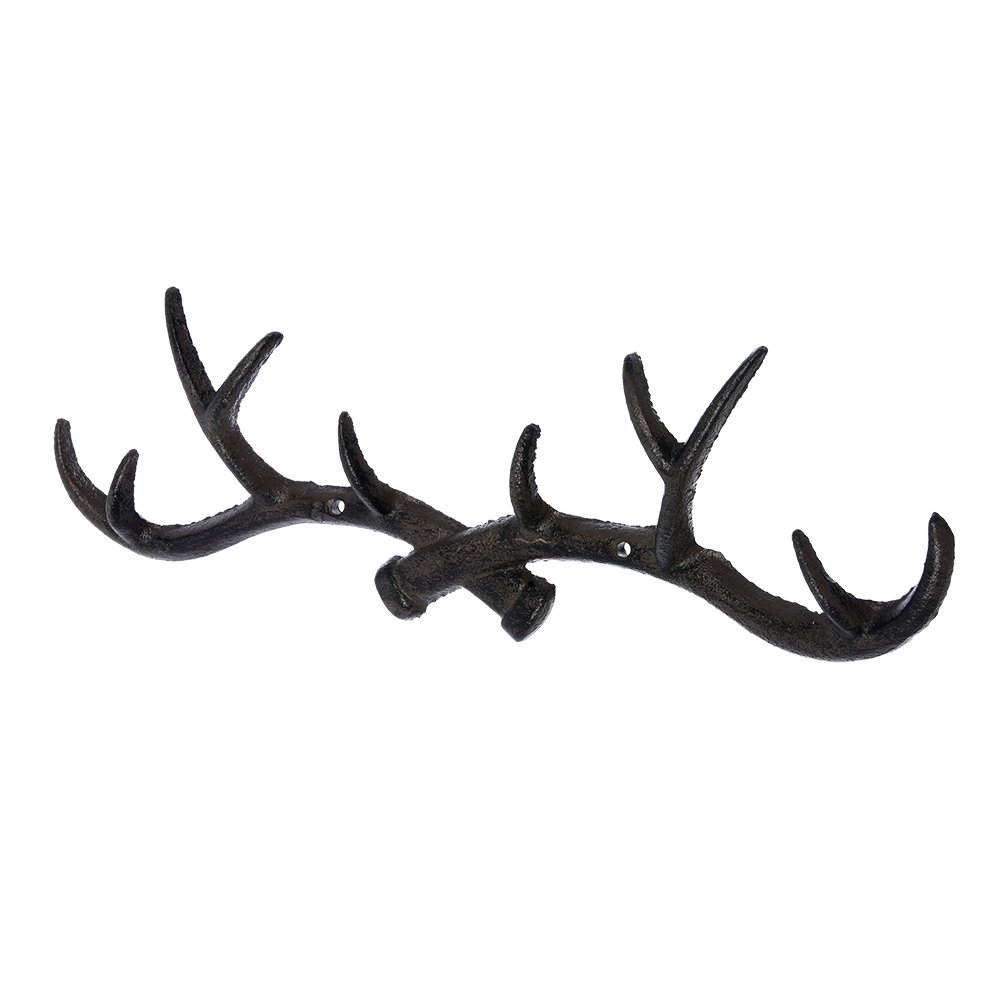 Вешалка настенная черная 36 см "Рога" BLUMEN HAUS  00-3971631 Черный  - Вид №3