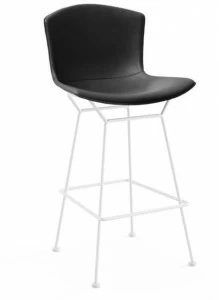KNOLL Кожаный табурет со спинкой Bertoia