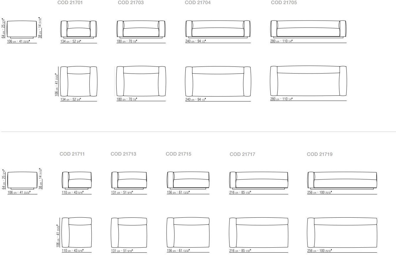 Flexform 4-х местный модульный диван из ткани Lario sun-id-1371755 - Вид №5