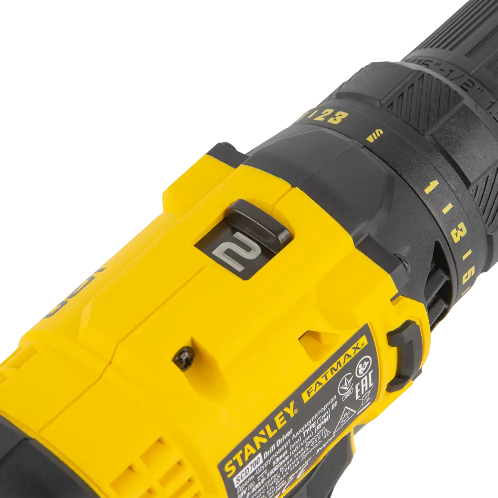 Дрель-шуруповерт аккумуляторная Stanley SCD700C2K, 18 В Li-ion 2x1.5 Ач STANLEY FATMAX STLM-2029836 - Вид №5