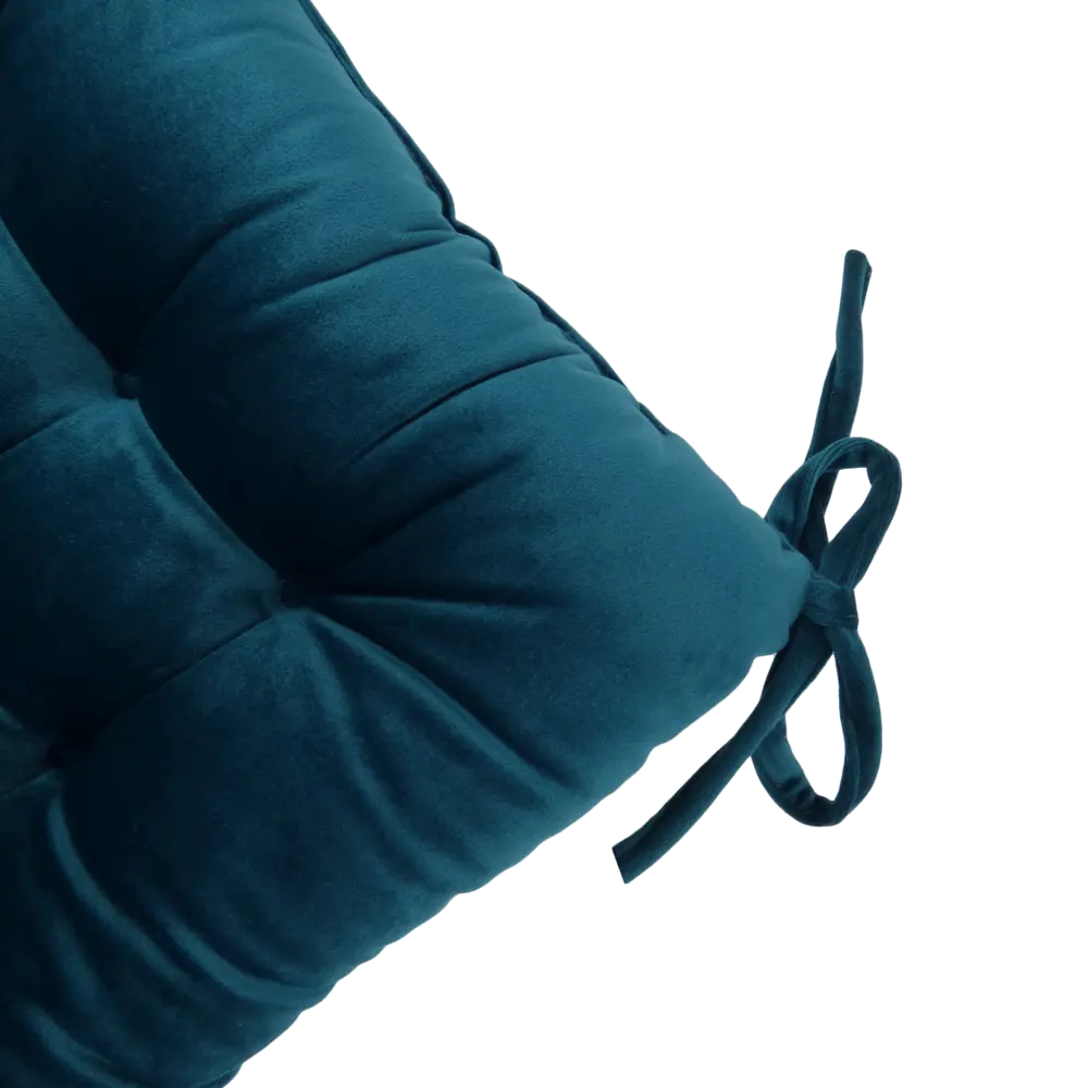 Подушка для стула Бархат 40x36x6 см цвет морская глубина LINEN WAY STLM-2007927 - Вид №2