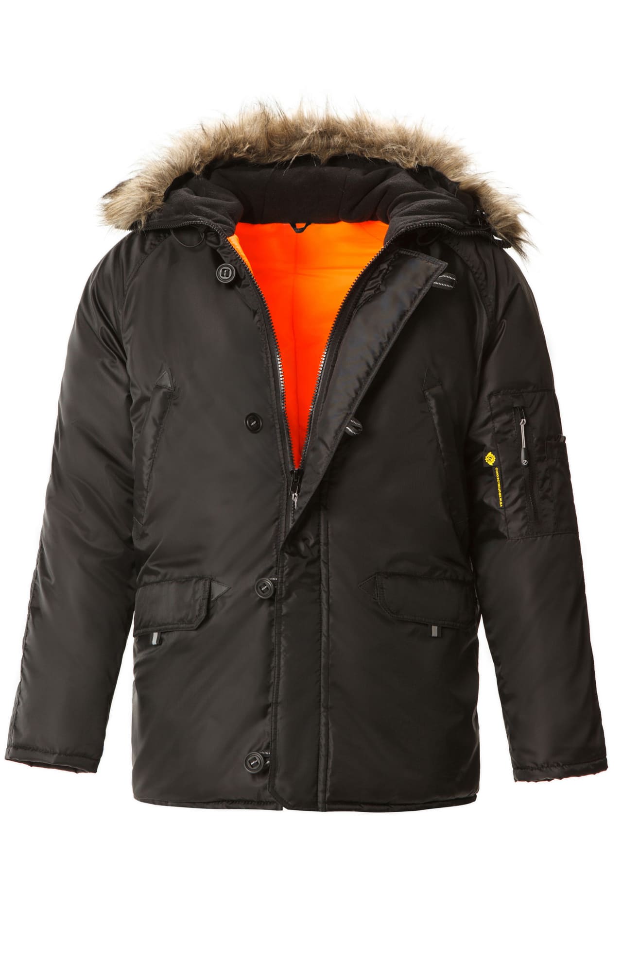 63580 Куртка "Север" удлиненная черная  Зимняя спецодежда  размер 44-46/170-176  - Вид №2