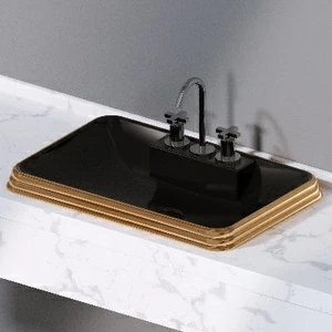 L613252 Накладная раковина под столешницу  прямоугольная A. e T. Italia GLASS