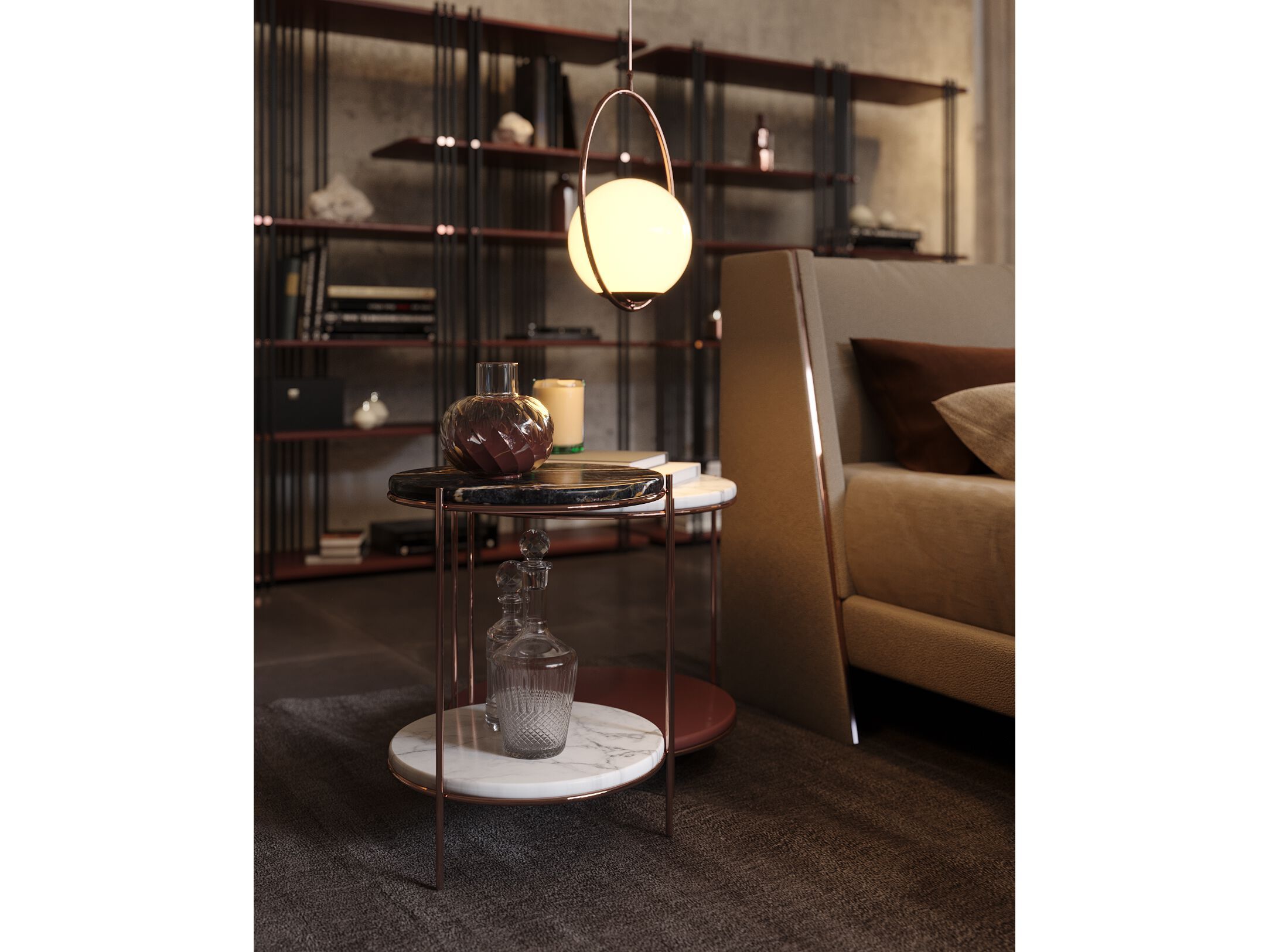 Круглый мраморный журнальный столик PRADDY Metro ARCH-00079609 - Вид №2