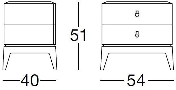 Longhi Прямоугольная тумбочка из дерева с ящиками Loveluxe 2014 – royal collection Y 835 - Вид №3
