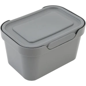 Ящик Luxe с крышкой 19x13x11 см 1.9 л пластик цвет серый