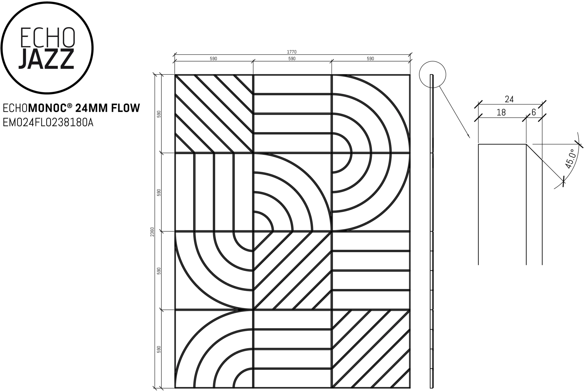 ECHOJAZZ Акустическая панель стеновая в пэт sun-id-1380510 - Вид №22