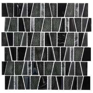 Мозаика Artens, 30х30 см, стекло, цвет чёрный 15094089 STLM-2036120