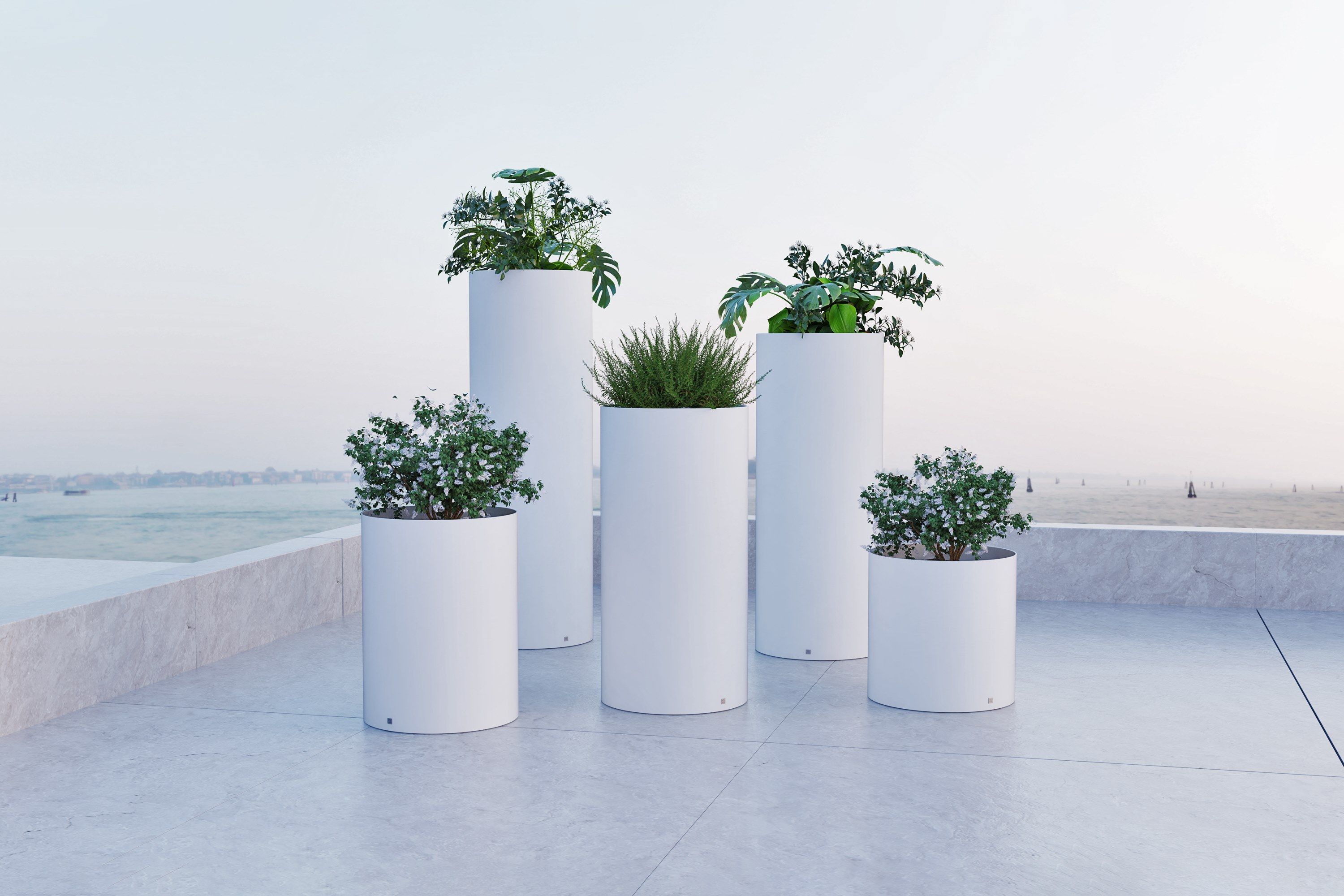 Круглый садовый горшок из стекловолокна GANSK Magnus ARCH-00013408 - Вид №2