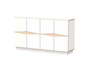 Березовый шкаф с распашными дверями