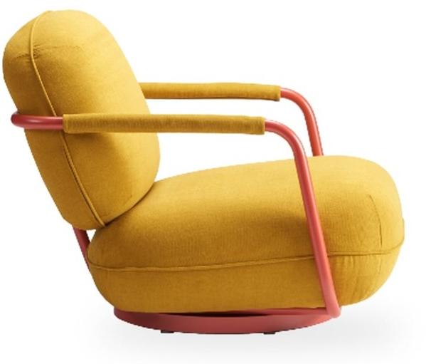 ROSSIN Поворотное тканевое кресло с подлокотниками Pilù sun-id-1431021 - Вид №2