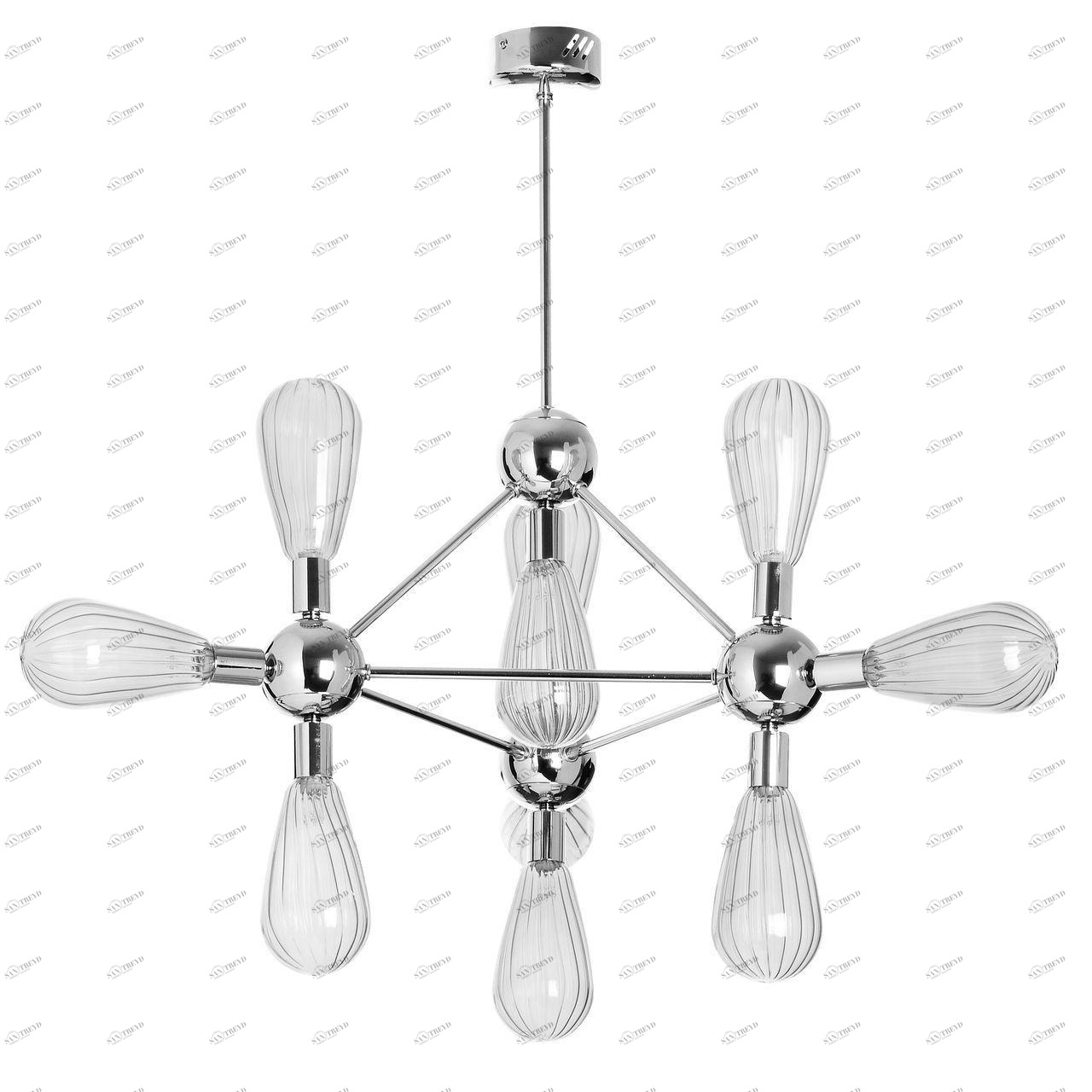 Дизайнерская подвесная люстра Spot Light Silvio 8301028 хром SPOT LIGHT ДИЗАЙНЕРСКИЕ, SILVIO 108295 Хром 