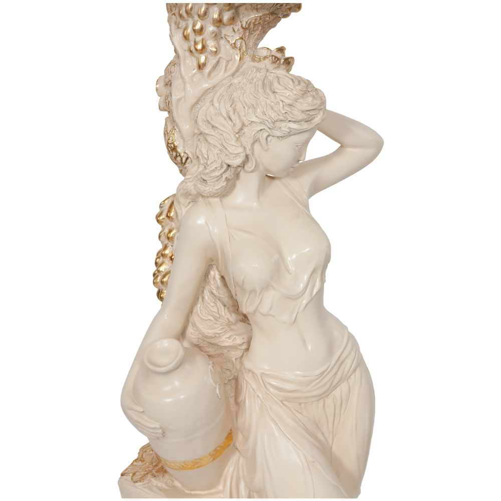 13055+11486 Подставка декоративная Девушка с кувшином Айвори BOGACHO  - Вид №7