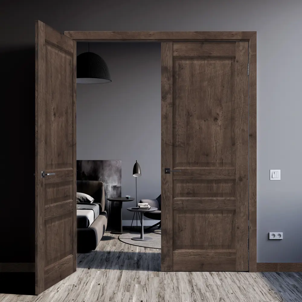 Комплект двери Artens Магнолия глухая 80x200 см ПВХ цвет акация с добором 100 мм 89428823 STLM-2202501  - Вид №2