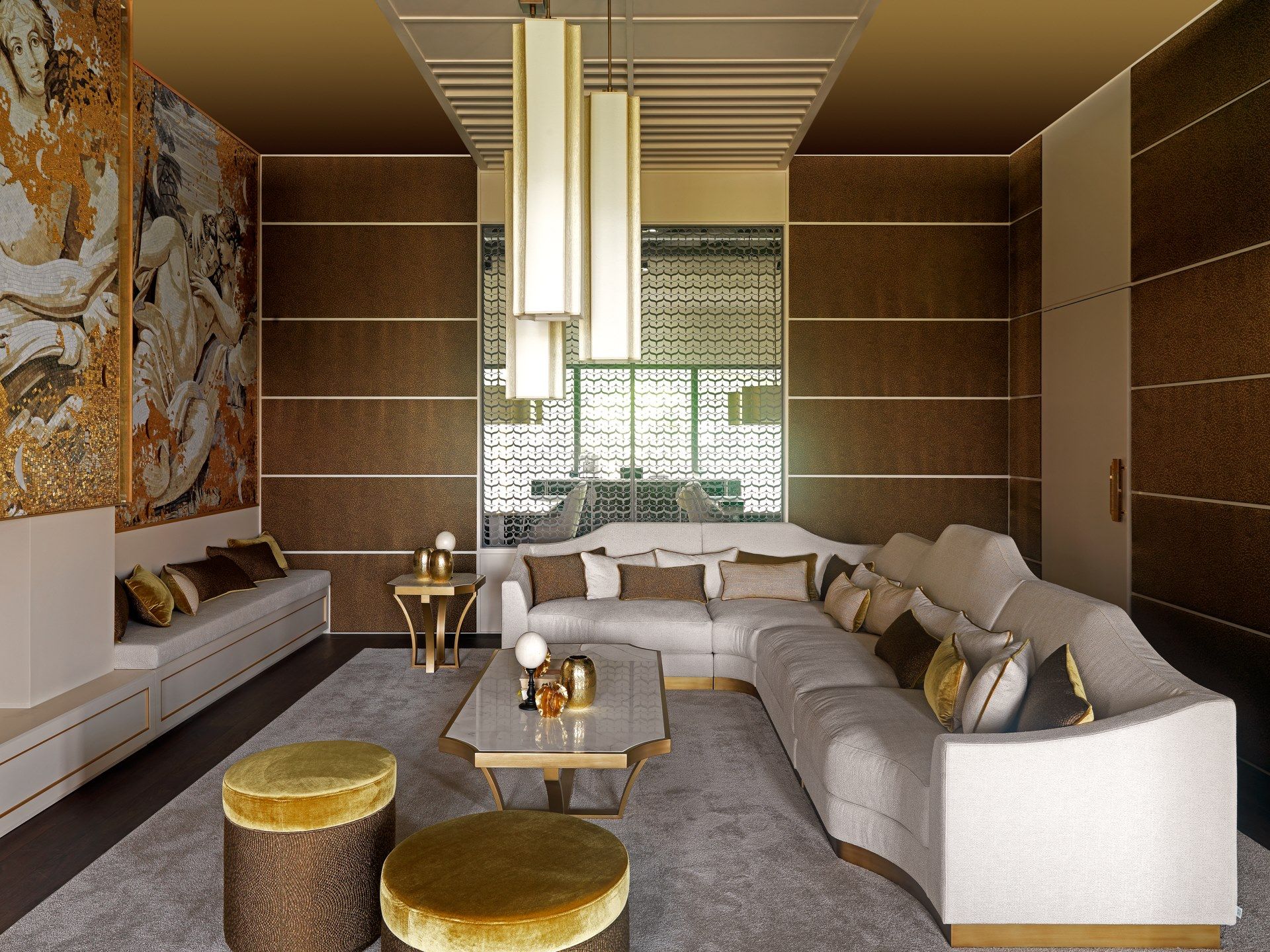 Высокий журнальный столик из мрамора Calacatta Oro Sicis ARCH-00152819 - Вид №3