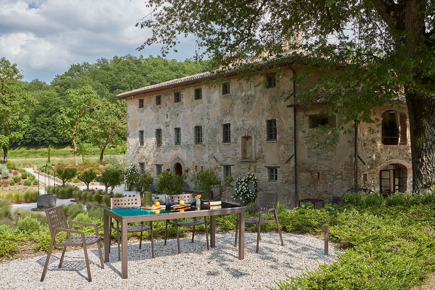 Прямоугольный стол из фаянса и нержавеющей стали DOMIZIANI современный ARCH-00138472 - Вид №3