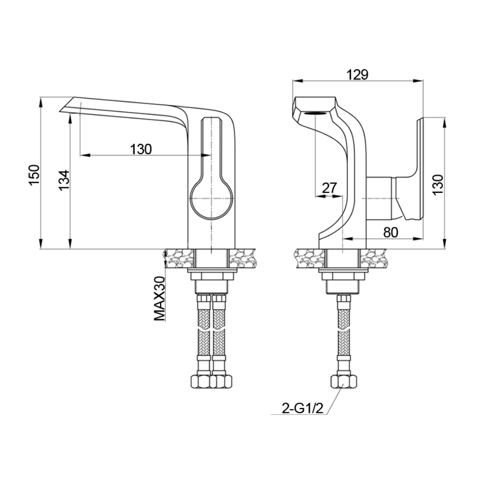 Смеситель для раковины Raiber Zigen R1901 однорычажный R1901 Santreyd  - Вид №6