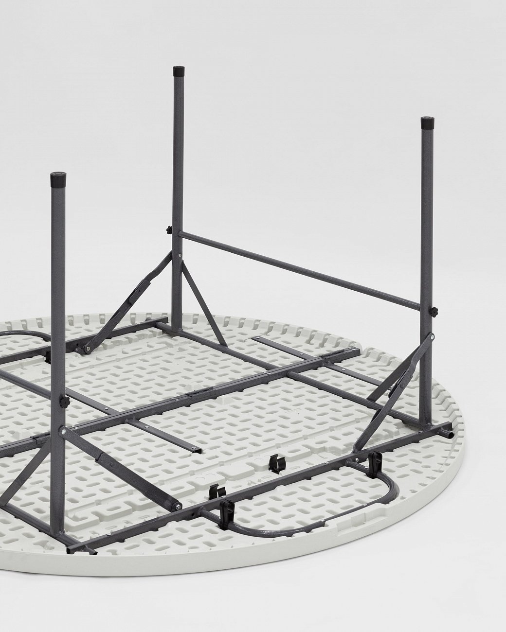 Стол обеденный белый круглый пластиковый складной D 150 см "Кейт" STOOL GROUP  00-3958669 Белый  - Вид №5