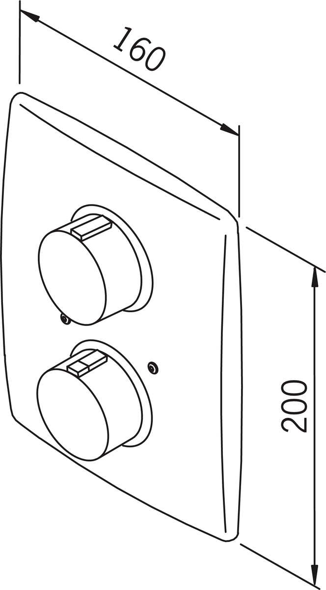 Oras 2887 Панель смесителя для душа 2887 Cubista Хром  - Вид №3