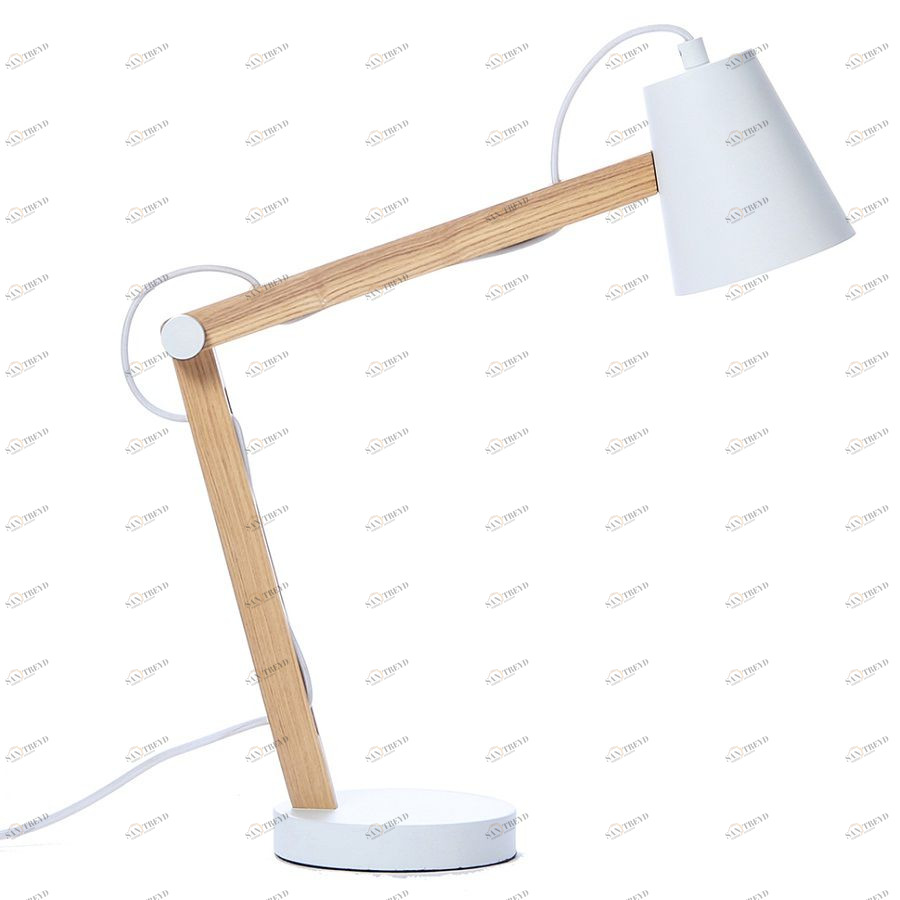 Лампа настольная Play, белая матовая, ясень, белый шнур Frandsen 227816766001