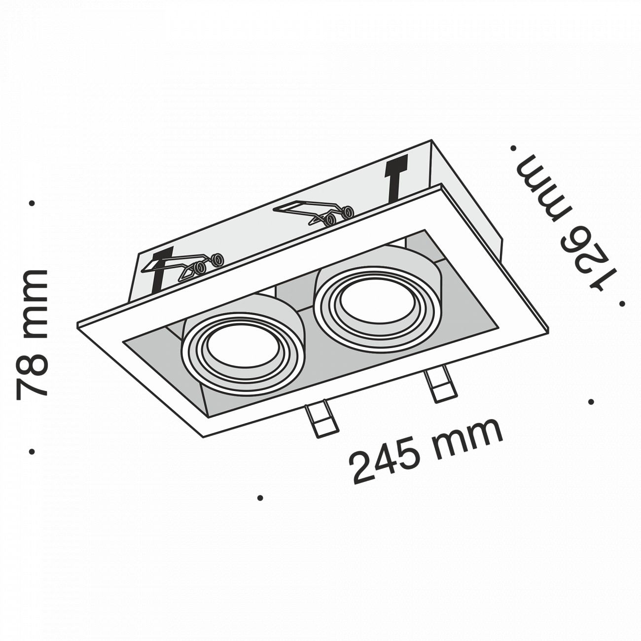 Встраиваемый спот серебряный Technical Metal DL008-02-S TECHNICAL DOWNLIGHT 00-3957213 Серебро  - Вид №7