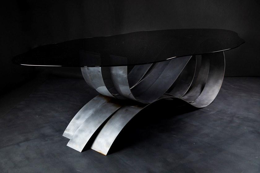 Unica by Tecnotelai Стол из нержавеющей стали и стекла Onde sun-id-1351102 - Вид №5