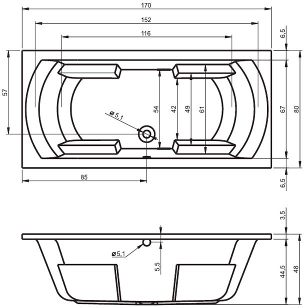 BB7100500000000 Ванна Riho Livorno Santreyd - Вид №1