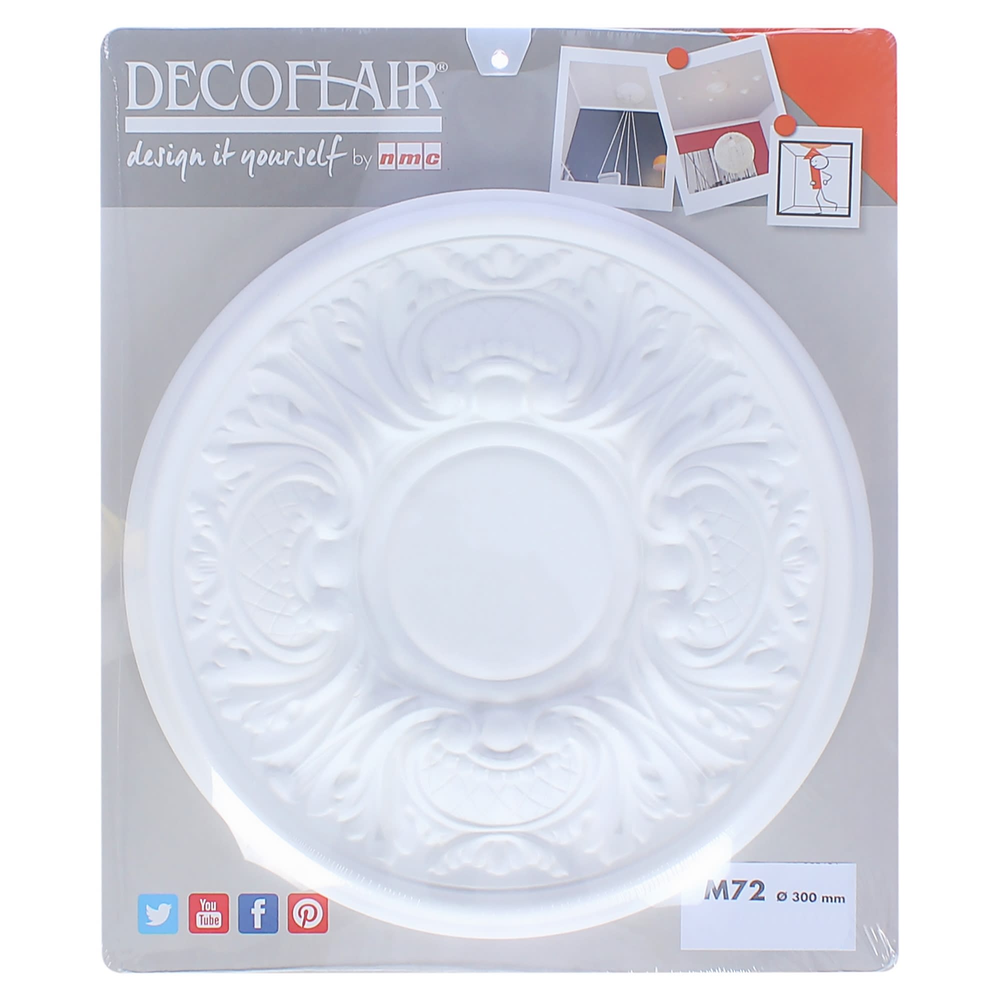 16877350 Розетка потолочная полиуретановая М72 D 30 см Santreyd  - Вид №2