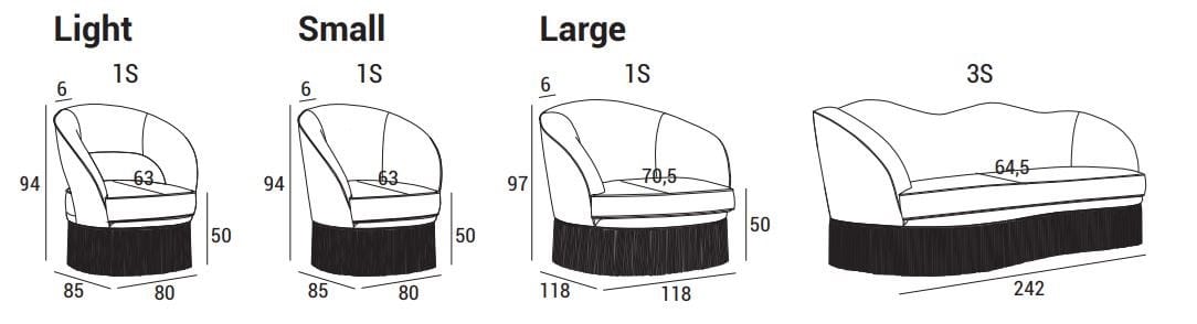 Тканевое кресло с подлокотниками Domingo Salotti Dione ARCH-00058392 - Вид №2