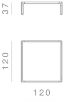 GHIDINI1961 Прямоугольный кожаный журнальный столик Frame sun-id-1488590 - Вид №4