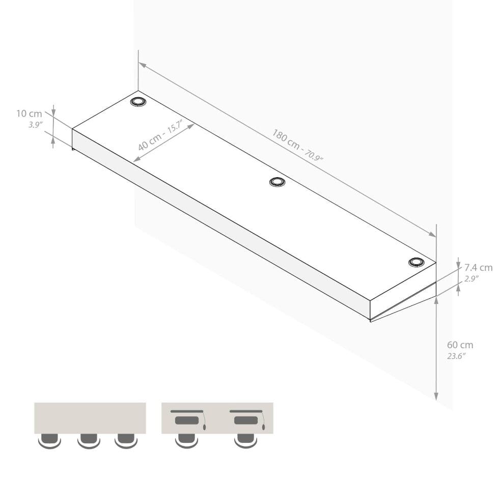 Меламинированный подвесной стол с беспроводным зарядным устройством Mobili Fiver Evolution ARCH-00066419 - Вид №18