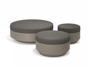 Круглый полиэтиленовый садовый пуфик