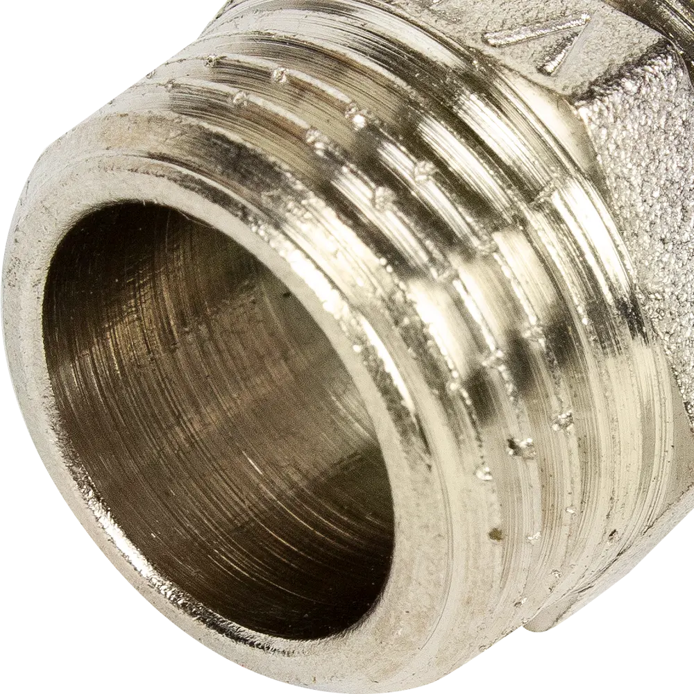 Ниппель переходной Valtec наружная резьба 1/2х3/8 мм никелированная латунь STLM-2122523 - Вид №1