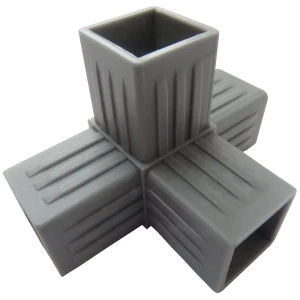 Соединитель пластиковый для трубы 30x30 мм смежный 4-палый пластик цвет серый