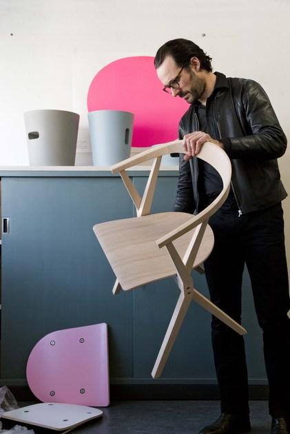 BD Barcelona Design Складной деревянный стул с подлокотниками Extrusions sun-id-1360376 - Вид №6