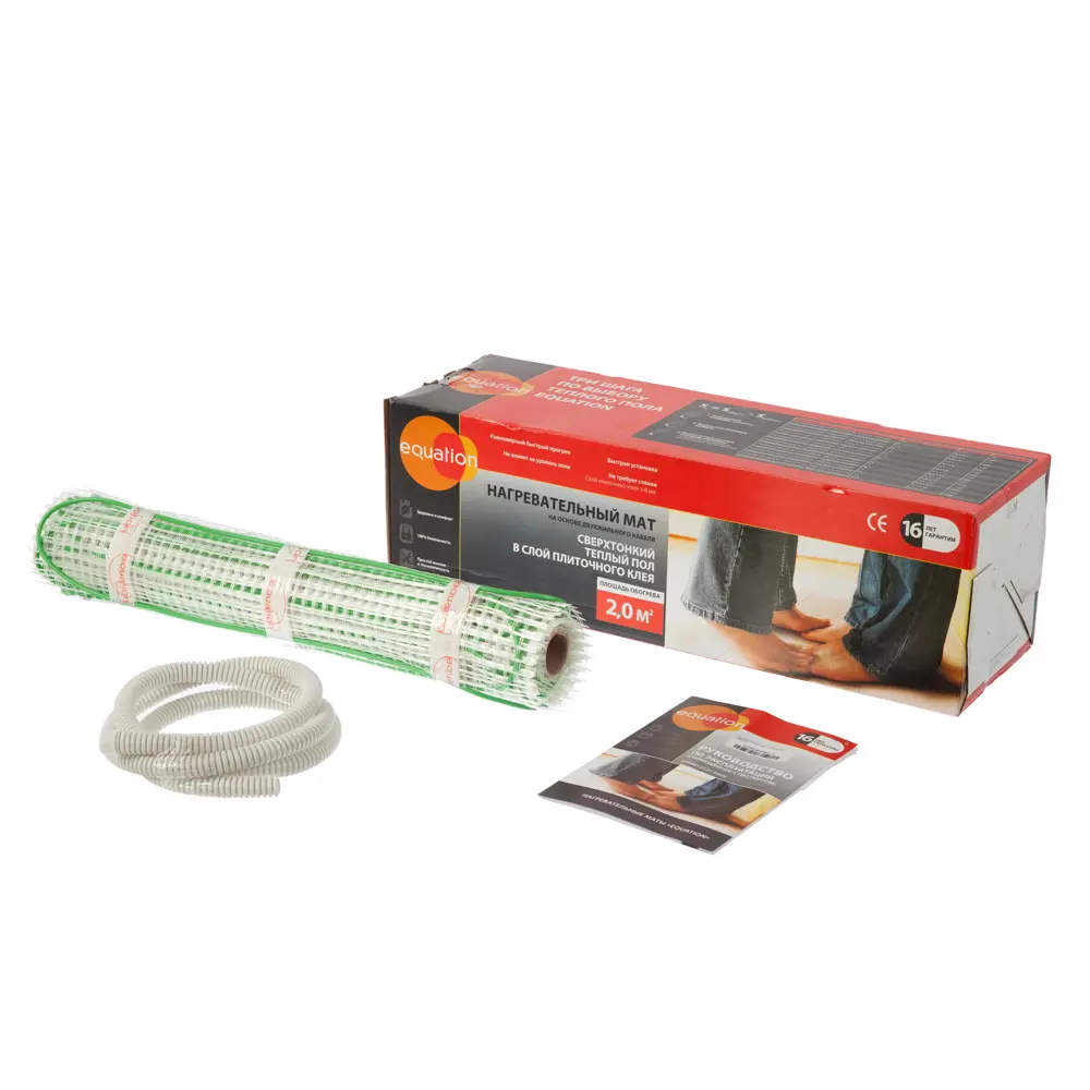 Нагревательный мат для теплого пола Equation 2 м², 280 Вт STLM-2175566 - Вид №1
