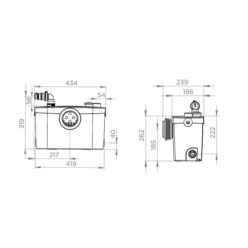 Санитарный насос SFA Sanipro 400 Вт 88 л/мин встроенный измельчитель STLM-2083810 - Вид №6