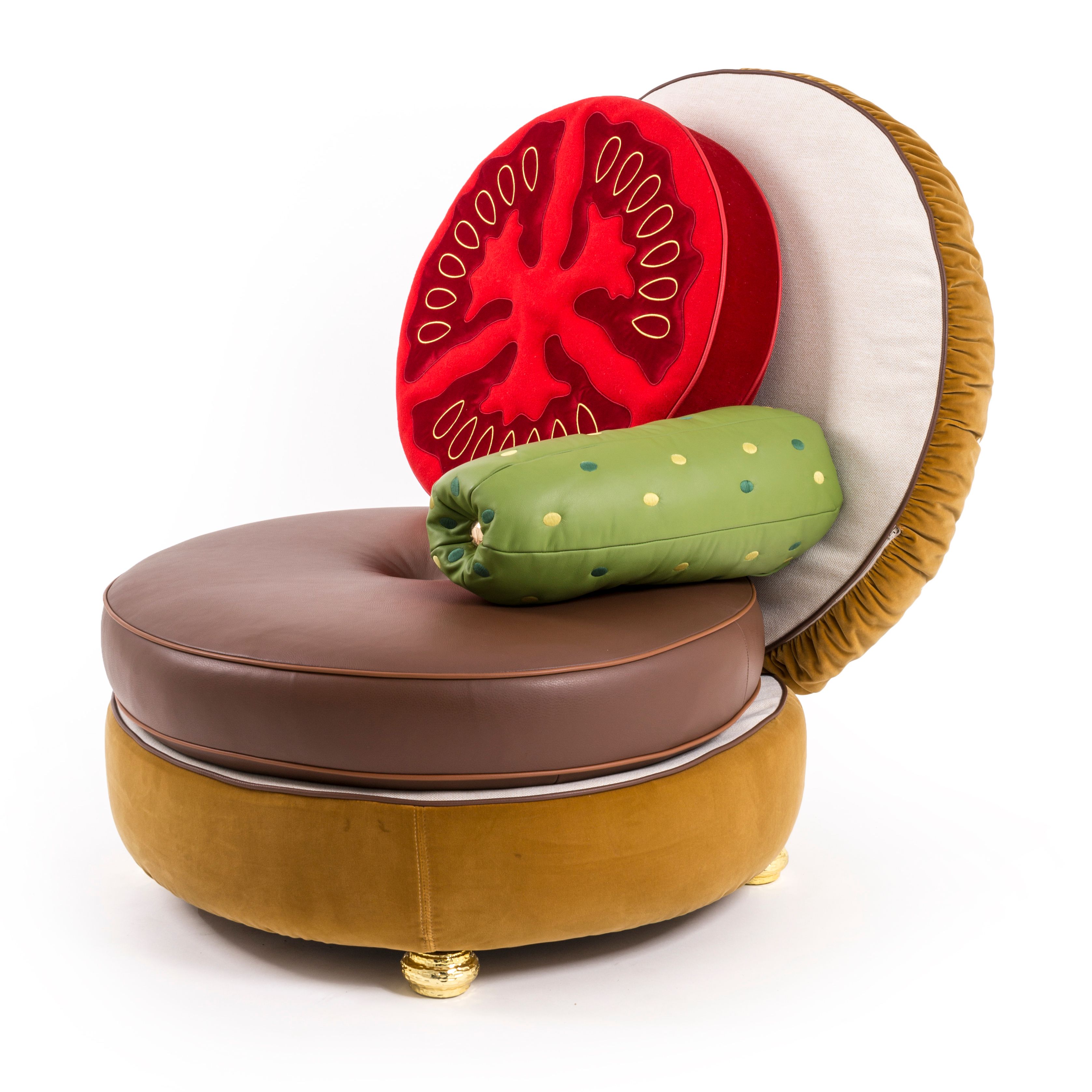 Тканевое кресло Seletti Диван для хот-догов и кресло для бургеров ARCH-00152633 - Вид №2