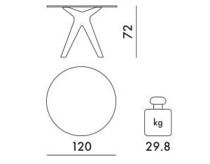 Круглый стол из хрусталя и инженерного пластика Kartell SIR GIO ARCH-00106990 - Вид №47