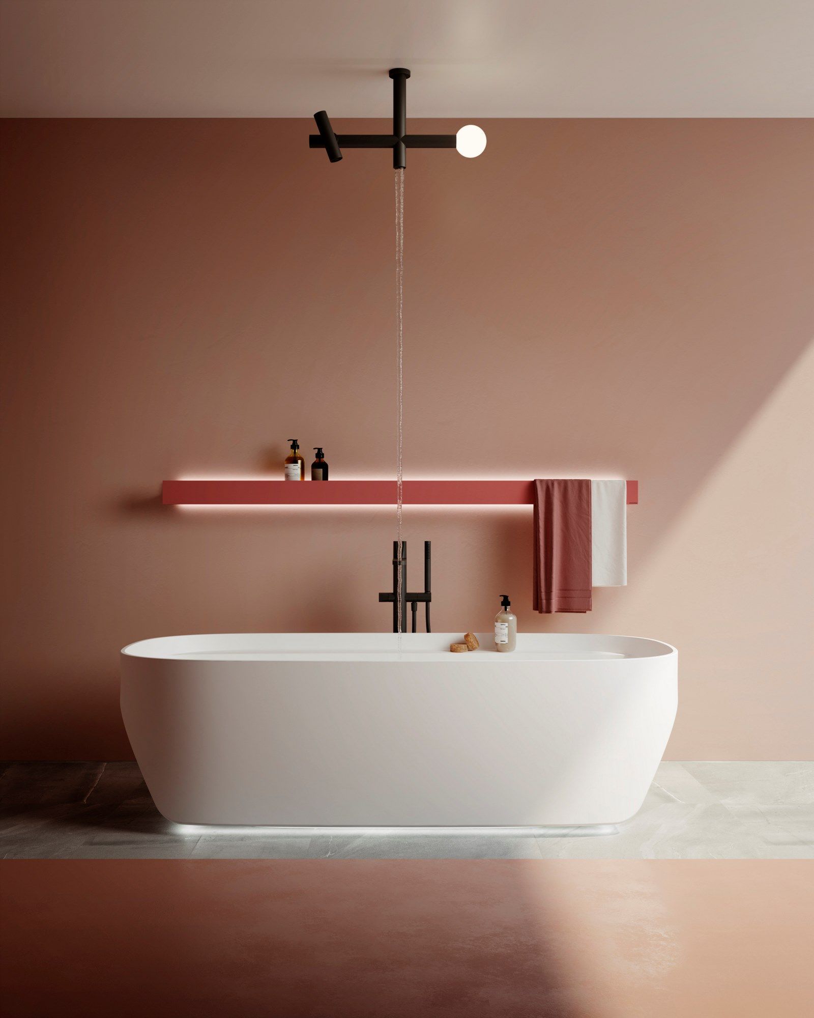 Алюминиевый держатель для полотенец / полка для ванной комнаты Antoniolupi LETTERAMUTA ARCH-00043110 - Вид №2