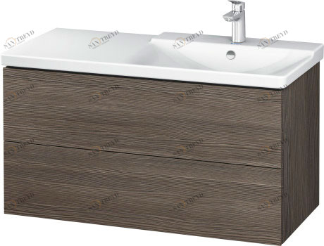 LC625205151 Тумбочка подвесная L-Cube #LC6252 1020 x 481 мм Сосна коричневая, декор Duravit