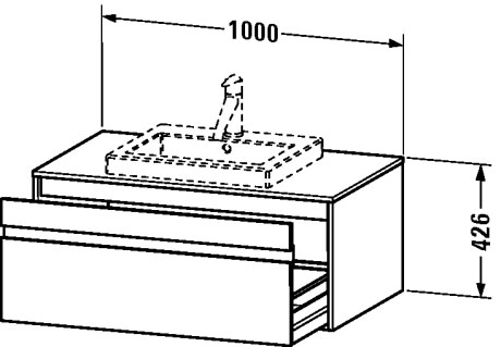 KT679502121 Ketho Тумбочка подвесная Орех темный декор Duravit - Вид №1