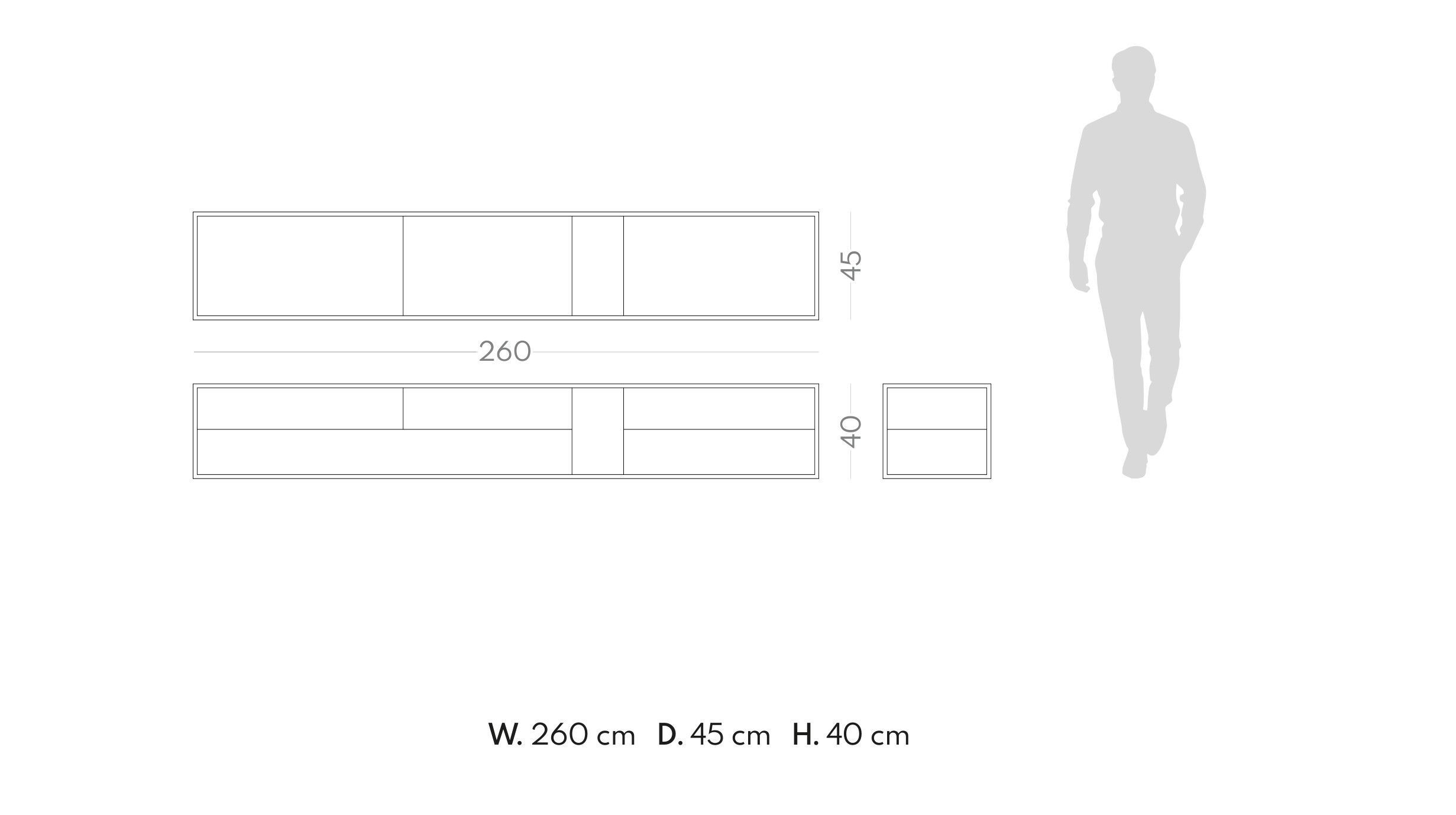 Деревянный низкий ТВ-шкаф PRADDY ARCH-00030525 - Вид №3