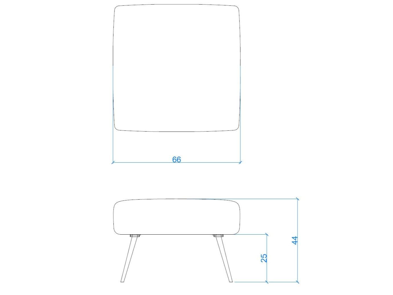 Квадратный пуф из ткани CUF Milano Diva ARCH-00145452 - Вид №2