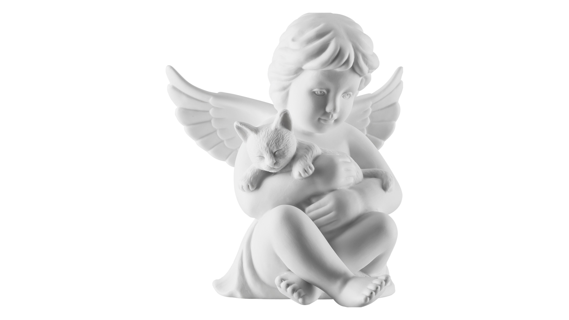 10640528 Rosenthal Фигурка Rosenthal Ангел с котенком 10,5см, фарфор Фарфор  - Вид №1