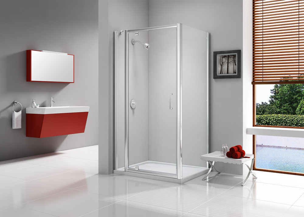 Дверь душевая для установки с боковой панелью A0306E0 Merlyn Ionic Хромированный  - Вид №1