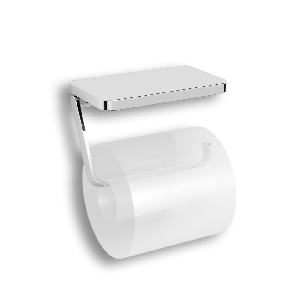 35041B Бумагодержатель подвесной с полкой цвет хром LANGBERGER Accessories