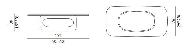 Прямоугольный Хрустальный журнальный столик EFORMA Polifemo ARCH-00120475 - Вид №2