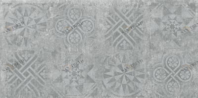 Граните Стоун Цемент декор серый структурированная 1200x599 Керамика Будущего sun-id-324374